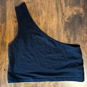 Boohoo one shoulder top.